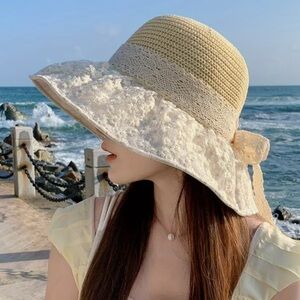 Elegant Cream Sun Hat
